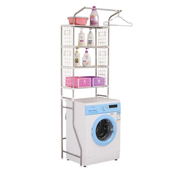 

Drum Washer Washer Rack Flip Toilet Bathroom Bathroom Balcony Open Stainless Steel Storage Shelf
