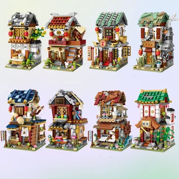

loz mini Building Blocks Chinese Street World Famous Architecture Series City Building Block Classic Toys brick Model House gift