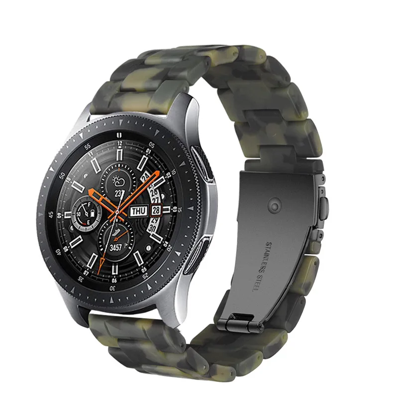 20 мм 22 мм ремешок из смолы для samsung Galaxy gear S3 ремешок из нержавеющей стали Пряжка Galaxy 42/46 мм huawei GT ремешок для часов