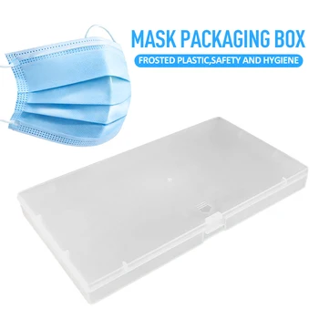 

Fast Delivery Portable Frosted Plastic Box Mask Packaging Box Component Storage Box Organizer Face Masks Container Safe Reusable