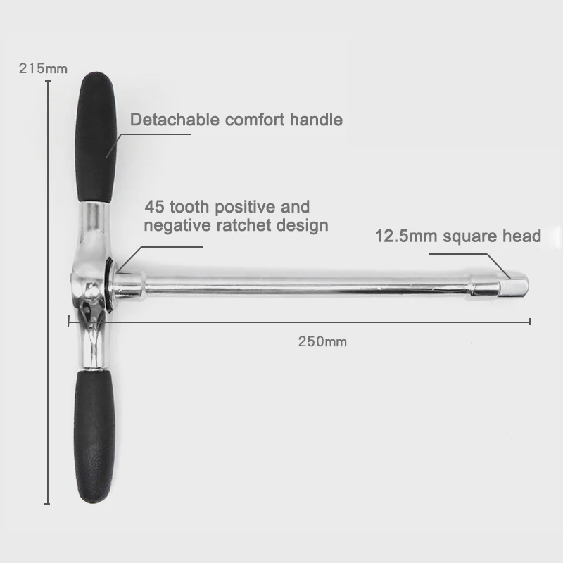 Т-образный Трещоточный ключ Многофункциональный гаечный ключ автомобильный ключ инструменты для ремонта мотоцикла стальной ключ Т-образная ручка