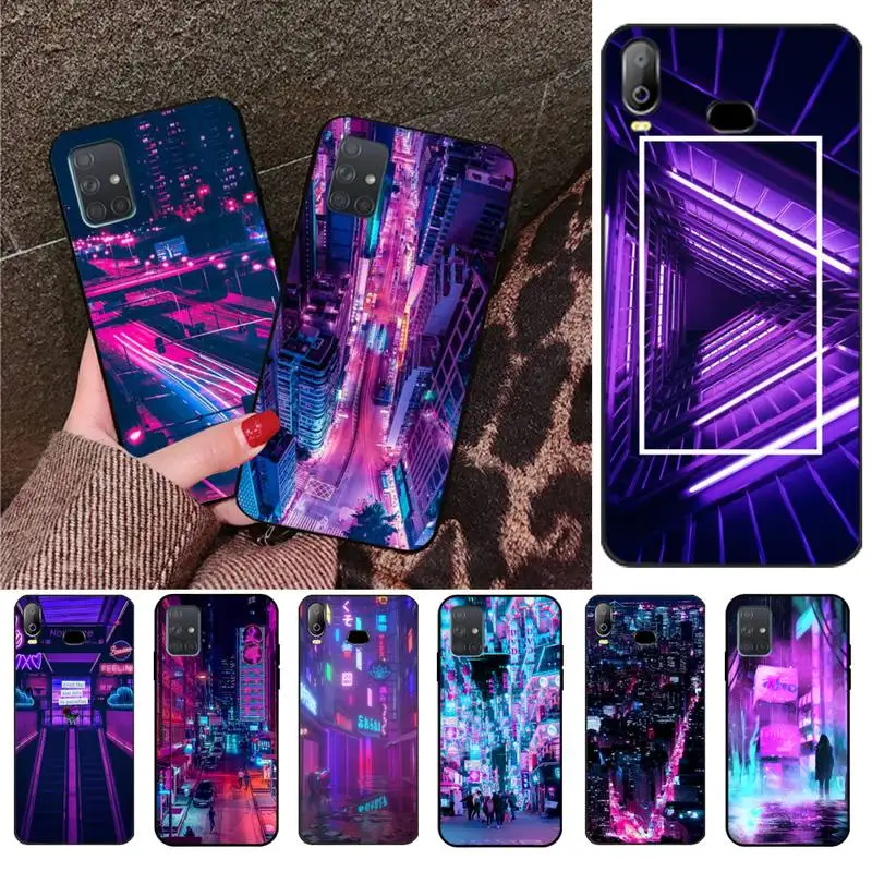 CUTEWANAN неоновый Vaporwave City шикарный милый чехол для телефона Samsung A10 A20 A30 A40 A50 A70 A80 A71 A91