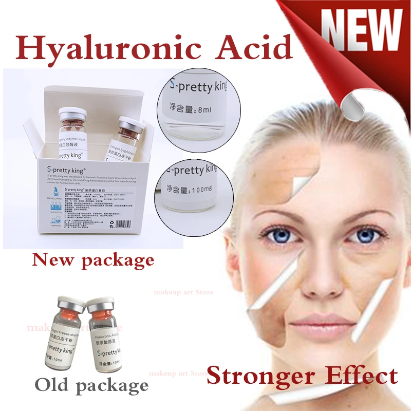 

2 bottles/box High Quality Hyaluronic Acid Remove eye bags and Fine lines lip filling serum injection atomizer gun hyaluron pen