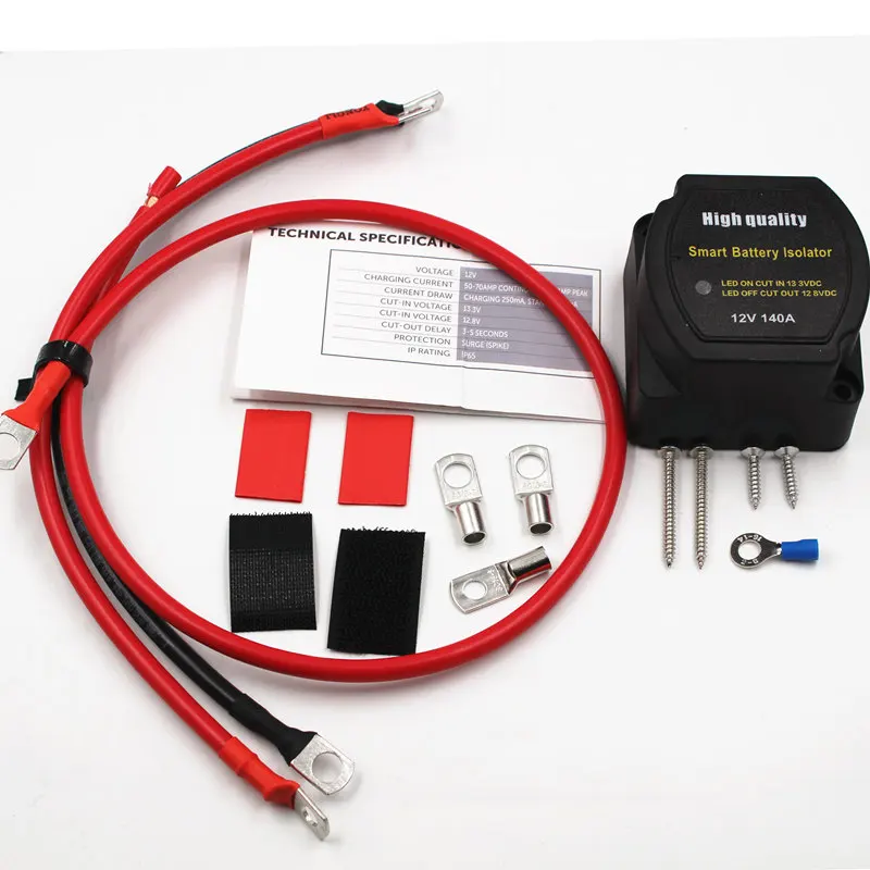 12V 140A Rilevazione Di Tensione Tipo Diviso Relè Di Ricarica Doppio Sistema Di Batterie Isolatore Interruttore Relè Sensibile Alla Tensione Vsr Nuovo