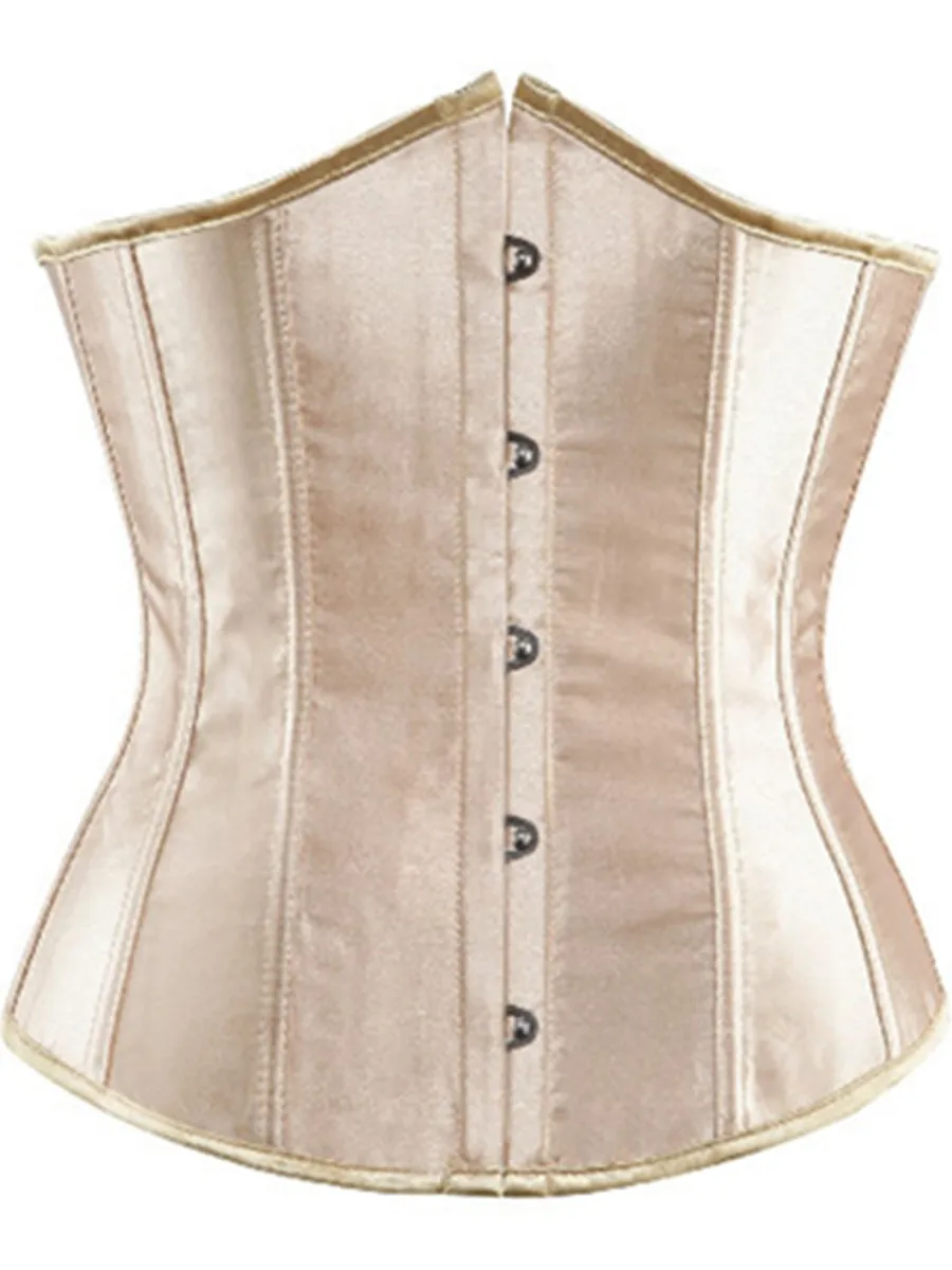 Сексуальная атласная Талия Cincher под грудью корсет S 6XL размера плюс корсеты и