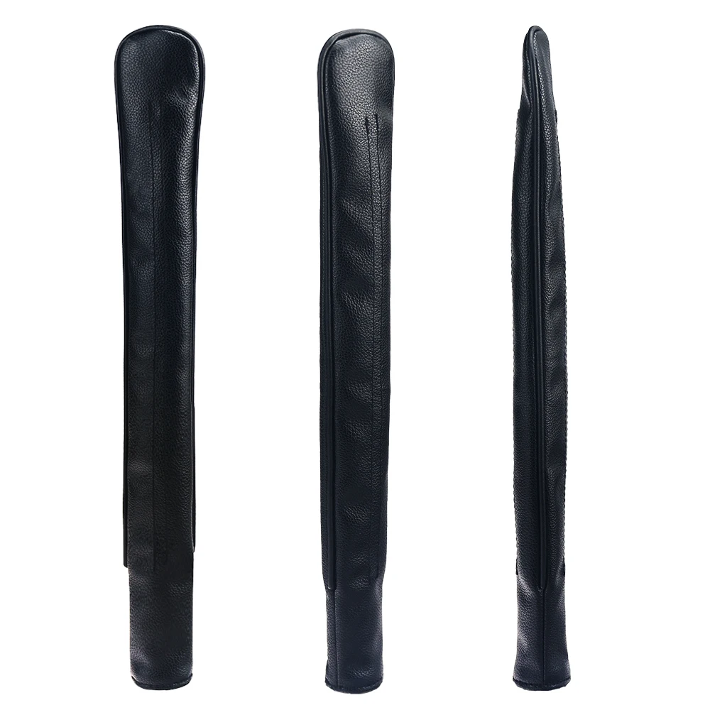 Golf Alignment Stick Covers PU Leather Tour 7 styles simple color with button for 2 sticks or club grip