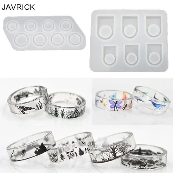 

52Pcs Assorted Sizes Round Square Ring Silicone Resin Mold Jewelry Making Tools