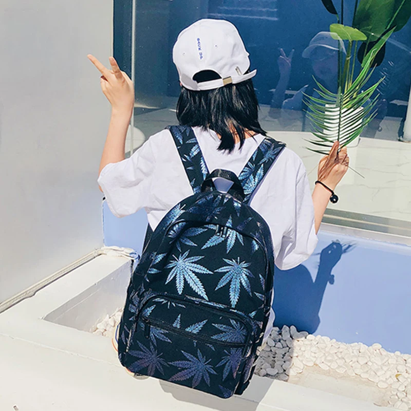 Нейлоновый женский рюкзак на молнии пляжный модный трендовый вместительный