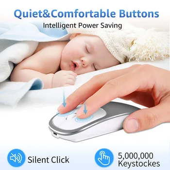 

Wireless Mouse Bluetooth Rechargeable Mouse Slim Silent Mause Computer Ergonomic Mouse 2.4G USB Optical Mice Laptop mouse