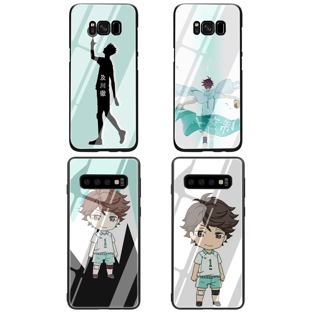 EWAU Oikawa Tooru Haikyuu! Чехол из закаленного стекла для телефона для samsung S7, 8, 9, 10, 8, 9, 10, плюс A10 20 30 40 50 60 70