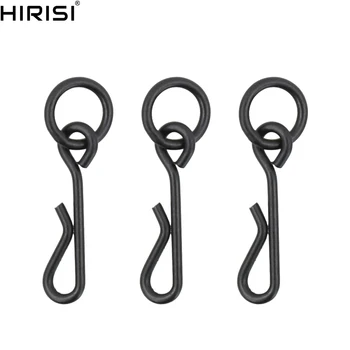 

50 x Carp Fishing Quick Change Swivels Snaps Speed Link with Ring End Tackle