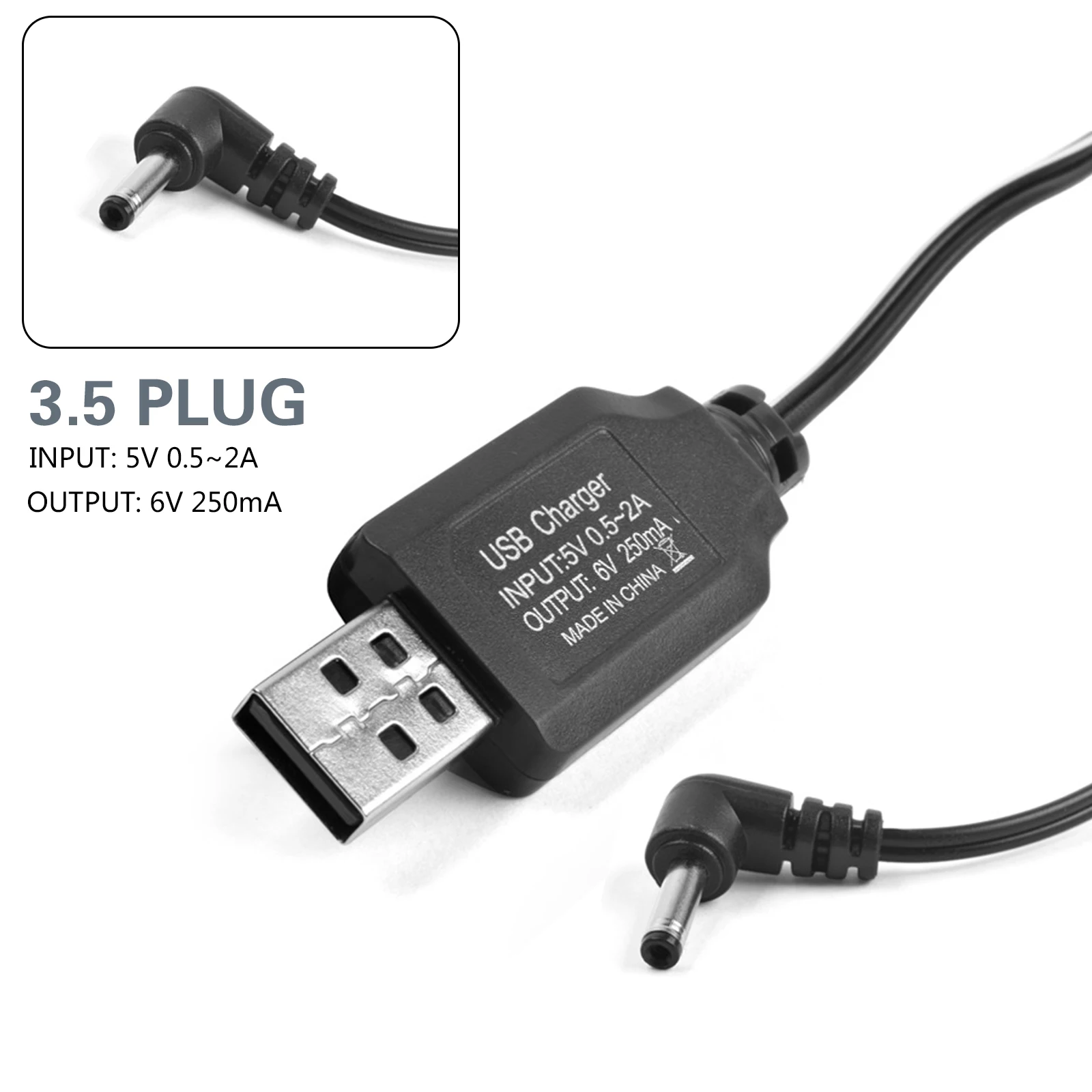 6 в аккумулятор зарядный кабель USB Ni-Cd Ni-MH батареи зарядное устройство SM JST EL KET 3,5 штепсельная вилка адаптер RC игрушки автомобиль - Цвет: 3.5