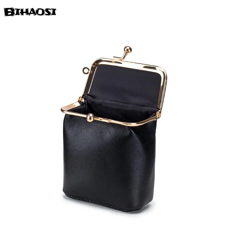 Leather Mini Change Bag Mouth Red Bag Men\'s And Women\'s Earphone Storage Bag Earphone Bag Candy Coin Bag Wholesale Purse