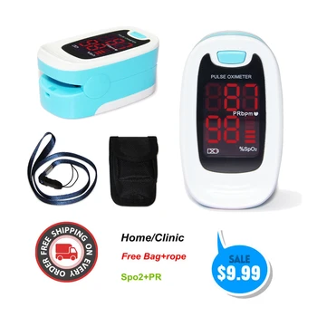 

Free Shipping CE&FDA CMS50M Fingertip Pulse Oximeter Blood Oxygen SPO2 PR Monitor LED Screen Free Case&Rope