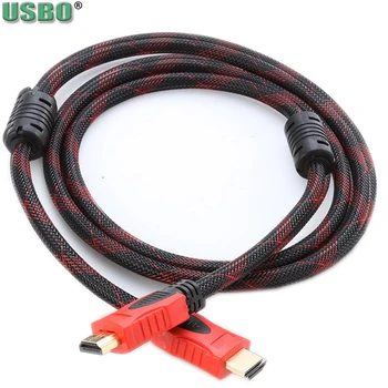 

High density Network with magnetic tape Gold Plated plug flat HD connector monitor 1.4V 3M 10ft Braid TV HDMI cable for laptop