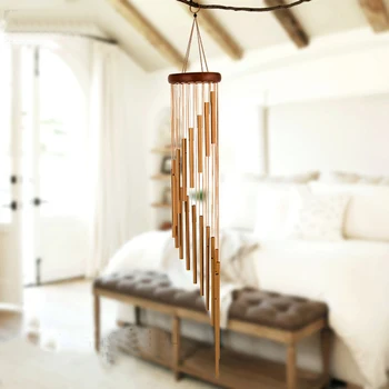

18 Tube Wind Chime Courtyard Antique Garden Pipe Bell Outdoor Life Home Wind Chime Wall Hanging Home Decoration Aesthetic Decor