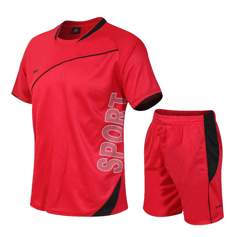 Summer Sport Suit Men's Sets T Shirts+shorts Two Pieces Sets Casual Tracksuit O-Neck Solid Sportswear Sweatsuit Tracksuit Men Summer Sport Suit Men's Sets T Shirts+shorts Two Pieces Sets Casual Tracksuit O-Neck Solid Sportswear Sweatsuit Tracksuit Men