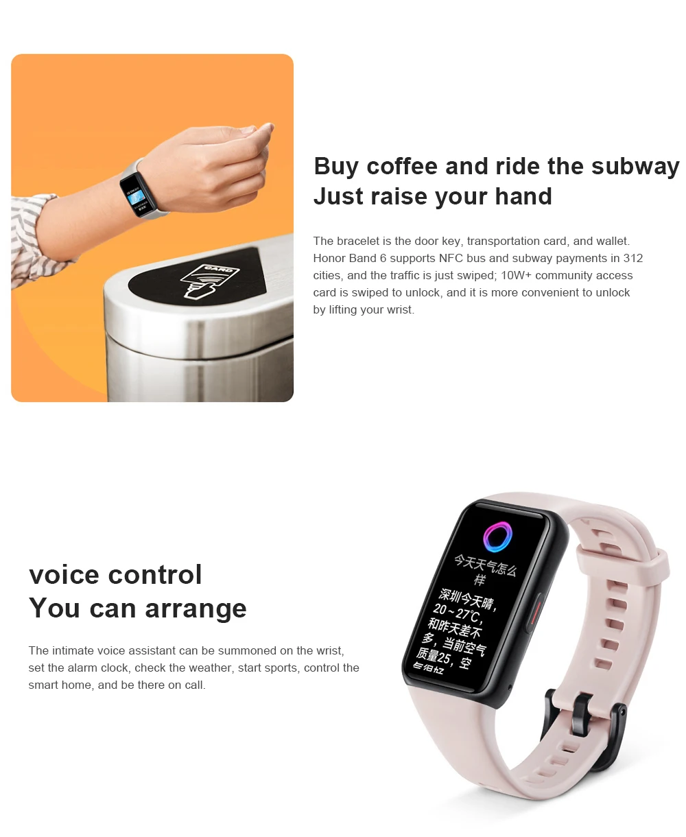 Honor Band 6 (Global Version) Black/Gray price in Pakistan at Symbios.PK