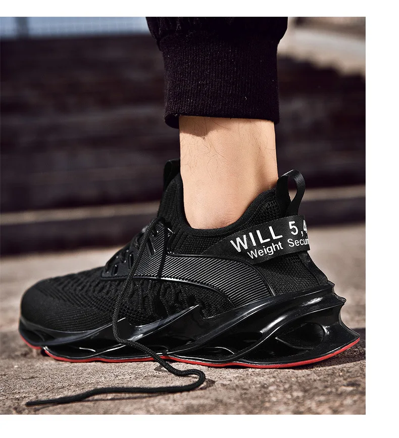 Large Size MEN'S Shoes Fly Woven Breathable Athletic Shoes Korean-style Versatile Low Top Casual Running Shoes