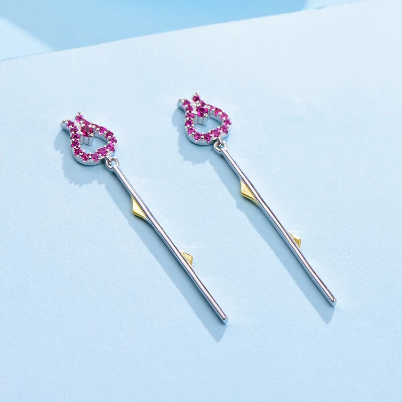 

LK original design 925 sterling silver earrings explosion models creative European and American rose earrings