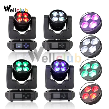 

4pcs 4x40W 4in1 Beam Moving Head Light Zoom Wash Led Dmx Stage Light RGBW Dj Light For Disco Bar Wedding Nightclub