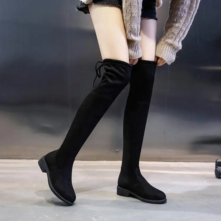 Plus Size thigh high boots knee over the women ladies shoes woman winter | Обувь