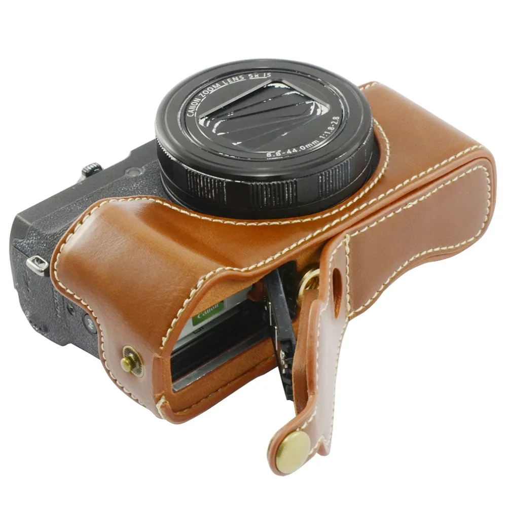 Точный чехол из искусственной кожи для цифровой камеры для Canon Powershot G5 X Mark II mark 2 G5X II G5X 2 с ремешком