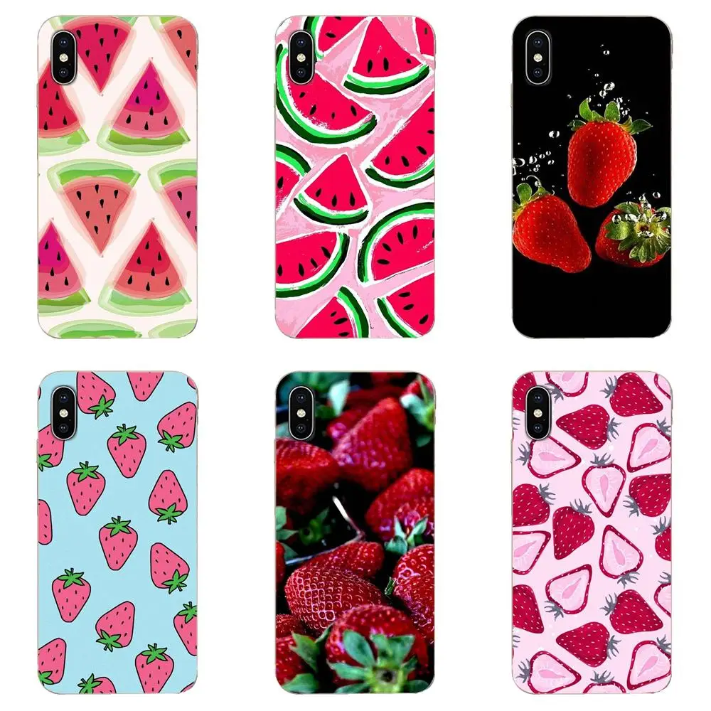 Фрукты клубники арбуз мягкий сумочки для аксессуаров Galaxy J1 J2 J3 J330 J4 J5 J6 J7 J730 J8 2015 2016
