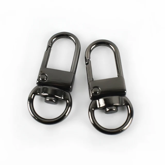 10/30pcs Metal Bag Buckle Dog Collar Buckles Handbag Strap Chain Clasps Lobster Swivel Snap Hook Buckle Hardware Leather Carfts GunBlack