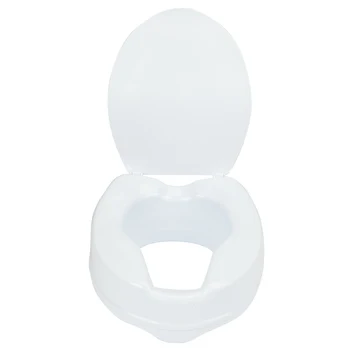 

4"Corrosion Resistant And Eco-Friendly High Quality Elevated Toilet Seat with Cover White