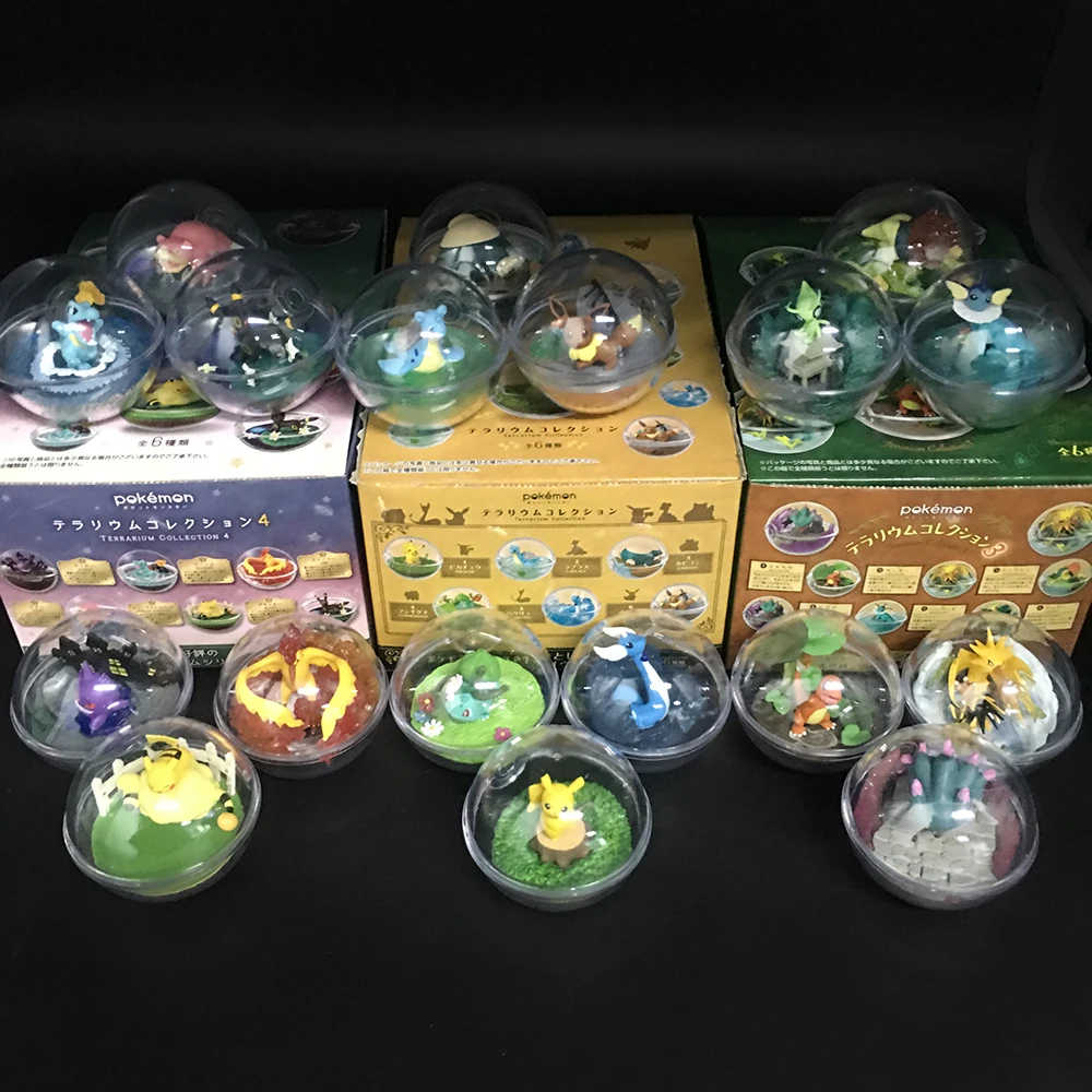 Pokemon Transparent Elf Ball Scene 4 Gang Ghost Flame Bird Ibrahimovic Transparent Egg Elf Doll Scenes Toys Military Action Figures Aliexpress