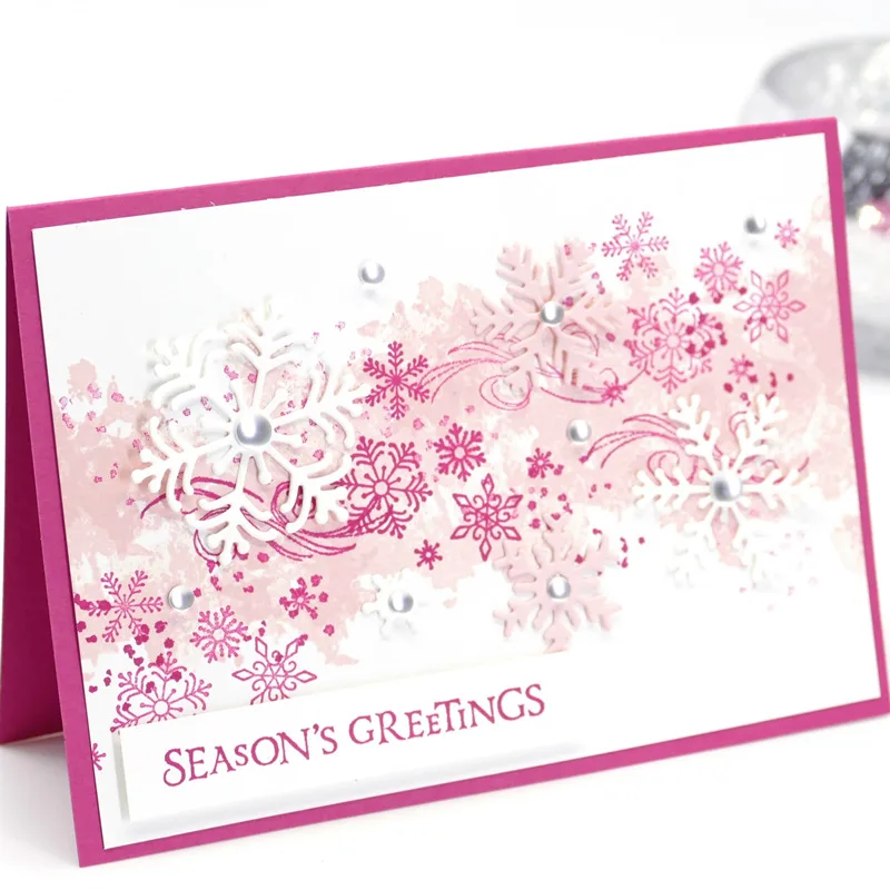 Рождественские снежинки цветы ясное крепление штамп набор металлические Вырубные штампы и штампы для скрапбукинга и изготовления бумаги для открыток
