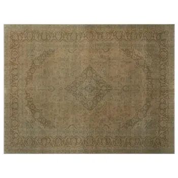 

Handmade Beige Vintage Persian Area Rug 296x388 Cm-9'9''X12'9''