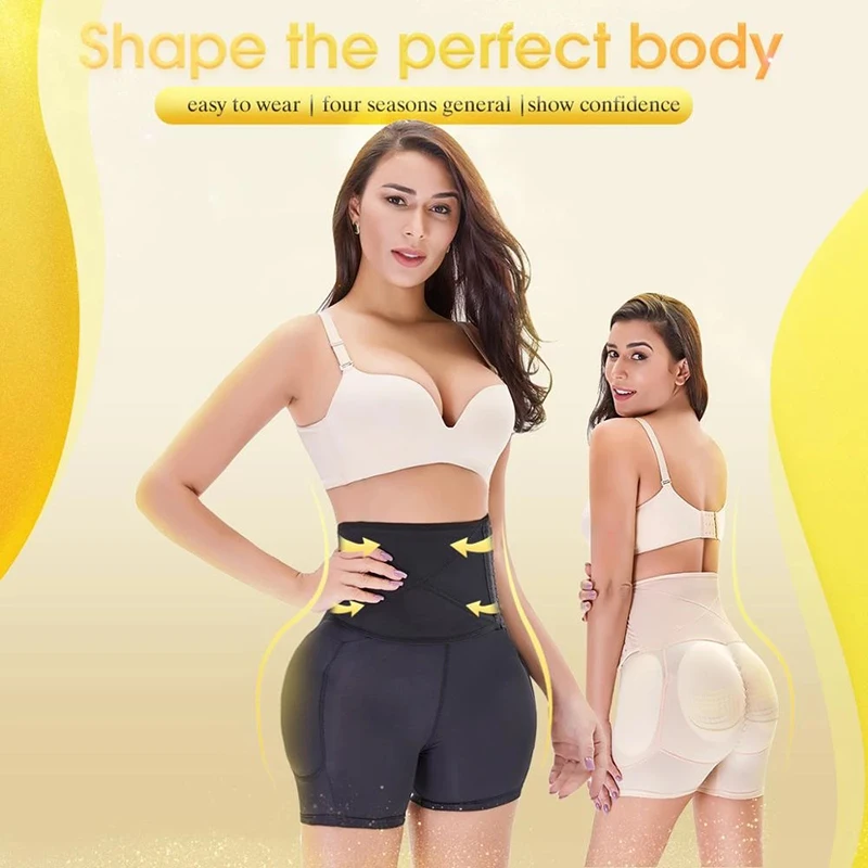 full body shaper Buttocks and Hip Padded Panties High Waist Tummy Control Underpants Butt Lifter Booty Enhancer Women Sexy Shaping Shorts Sheath honeylove shapewear