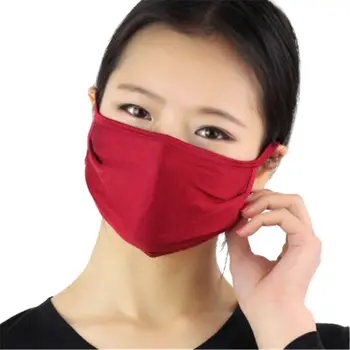 

Summer Double Layer Silk Mouth Mask Dustproof Breathable Sunscreen Reusable Washable Thin Respirator Protective Cover