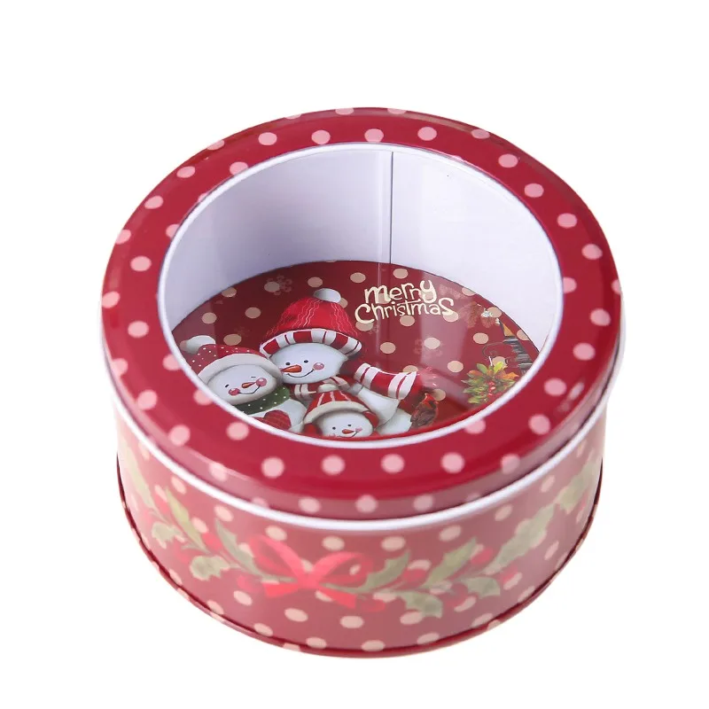Рождественский Рисунок жестяная коробка мультфильм конфеты коробка розовый чай горшок для конфет и печенья коробка вечерние хранение подарочной коробки случае случайный цвет - Цвет: 14x7cm 1pc