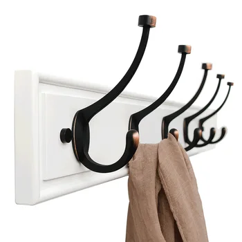 

3/4/5 Hooks Hook Wall Hook Mounted Rack Coat Robe Hat Cloth Hanging Hanger Holder Non Drill Non Nail Bathroom Livingroom