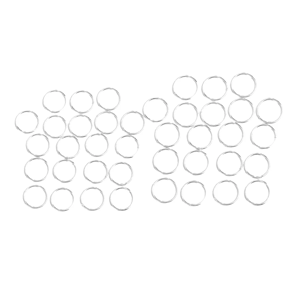 40 Pieces Metal Closed Jump Rings Jewelry Making Findings for DIY Crafts 4mm 5mm