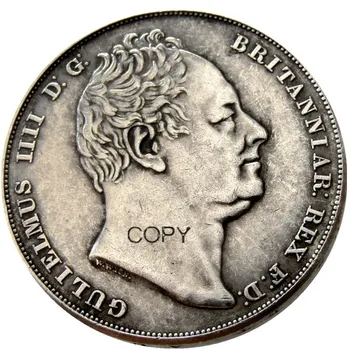 

UK A set of(1831 1834) 2pcs Great Britain William IV Proof Crown Silver Plated Copy Coin