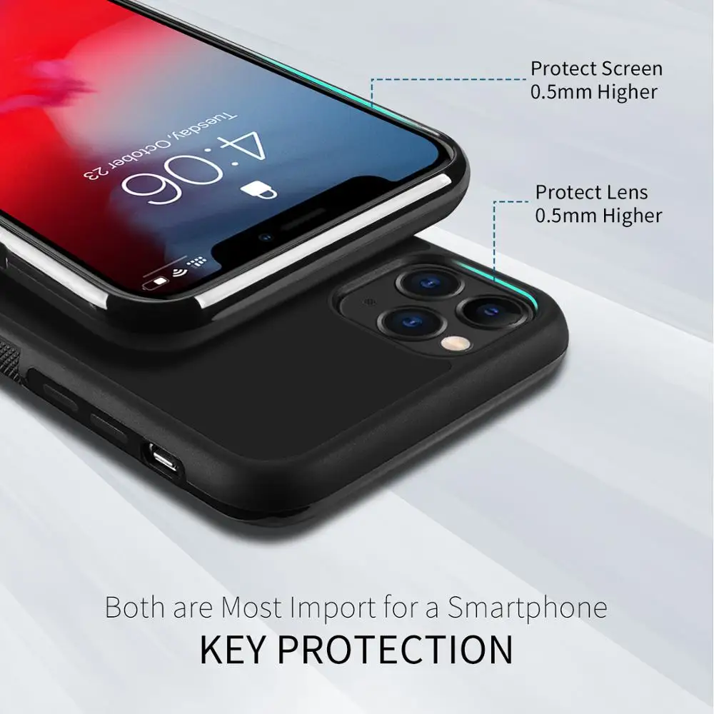 Чехол с карманом для карт iPhone 11 Pro Max 2019 из ТПУ мягкий кошелек держатель задняя