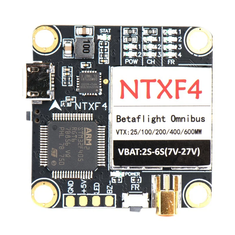

BESTNTXF4 F4 Flight Controller OSD Integrated 5.8G 48CH PIT/25/100/200/400/600MW VTX 5V BEC for RC Models Racing Drone