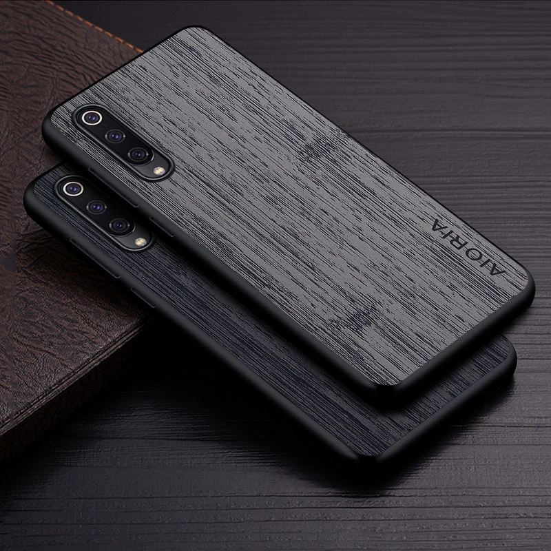 bellroy case Case for Xiaomi Mi 9 Lite SE funda bamboo wood pattern Leather cover Luxury coque for xiaomi mi 9 se case Cover personalised flip phone case