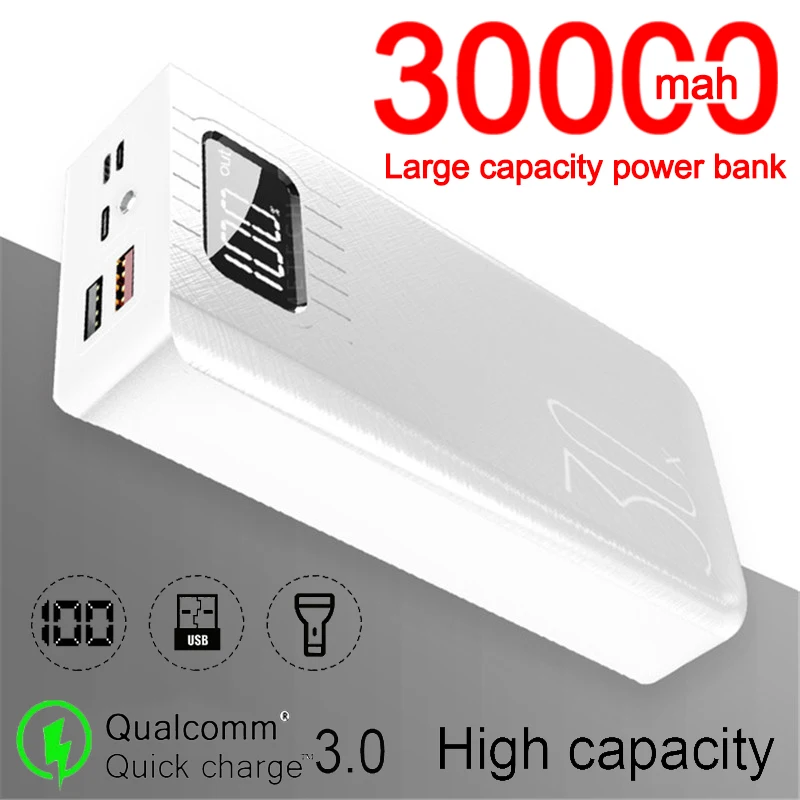 Descuento Banco de energía de 50000mAh, gran capacidad para pantalla Digital de teléfono móvil, iluminación LED, cargador de teléfono portátil con interfaz USB w5Kk5Yn6a