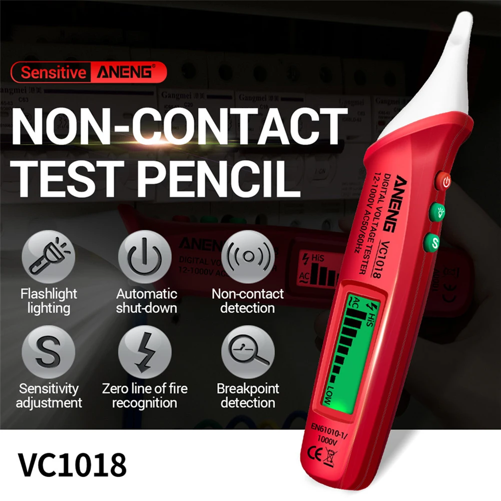 ANENG VC1018 Non-contact Electric Tools Sensor Tester Pen Digital Intelligent AC Voltage Meter 12V-1000V Voltmeter Buzzer | Инструменты