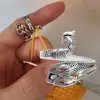 Adjustable Knitting Loop Crochet Loop Knitting Accessories Peacock Shape Ring Finger Decoration  for Faster Knitting 45a ► Photo 1/6