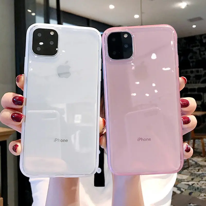 Lovebay Красочный прозрачный Анти-ударная рама чехол для телефона для iPhone 11 Pro X XR XS Max 7 8 6 6s Plus Мягкий ТПУ защитный чехол