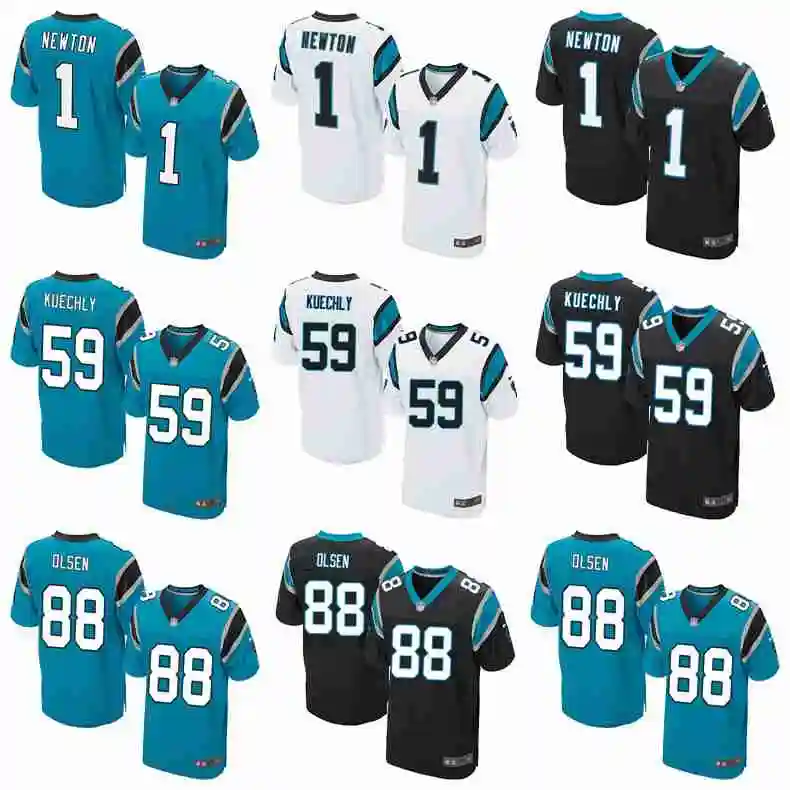 Сшитые. Carolina Cam Newton Luke Kuechly Greg Olsen Для молодежных детей Джерси