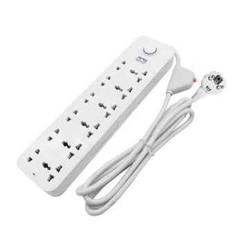 

Power Strip Surge Protection EU UK AU US Plug 10 Outlets 10A Electrical Extension Sockets Power Main Switches 2.5/5M Cord
