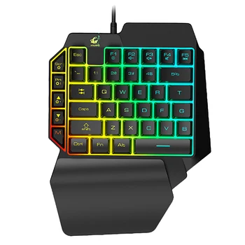 

ZIYOU LANG K15 Stylish Personality Wired One-Handed Gaming Keyboard with LED Backlight 39-Key Membrane Keyboard