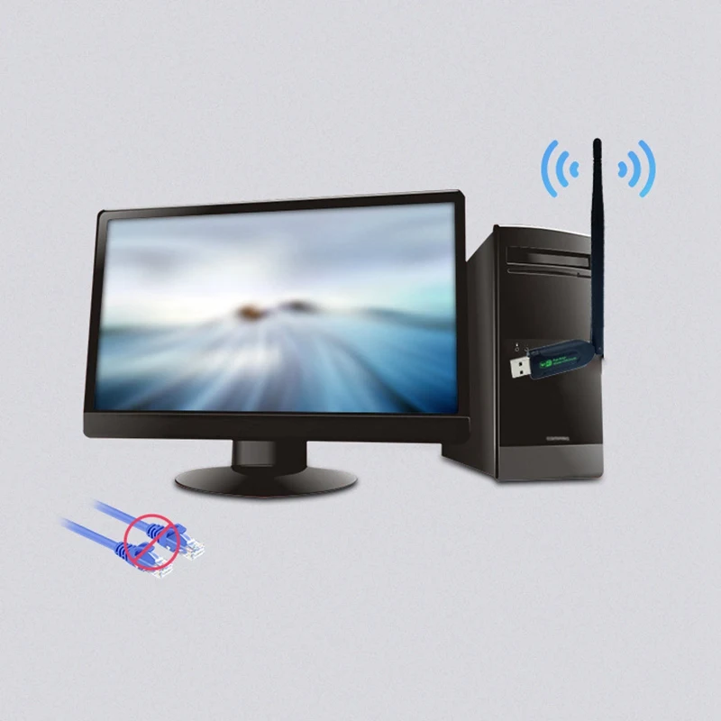 USB 2.0 150Mbps 2.4Ghz WiFi Wireless Network Card 802.11 B/G/N LAN Adapter